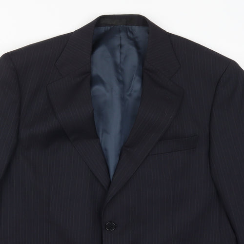 Marks and Spencer Mens Blue Striped  Jacket Suit Jacket Size 40