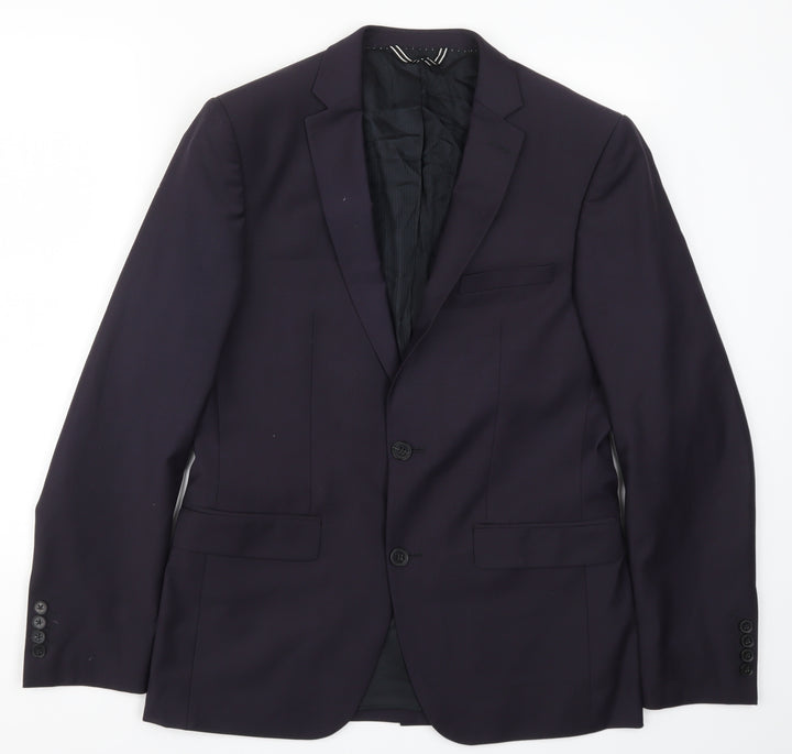 West End Mens Blue   Jacket Suit Jacket Size 38