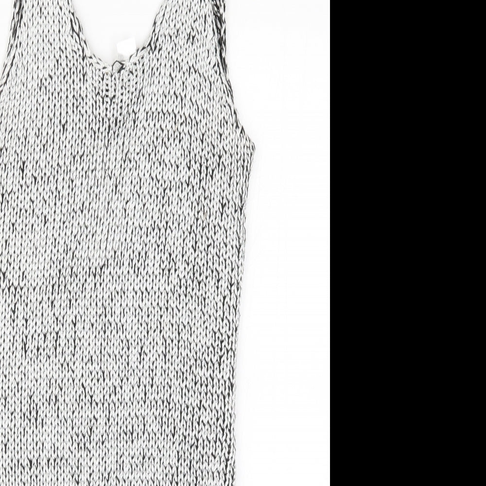 H&M Womens Silver  Knit Tank Dress  Size 10