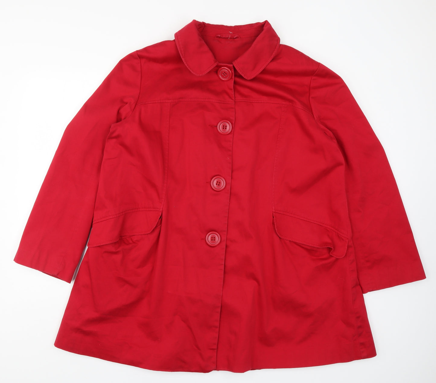 Dorothy Perkins Womens Red   Pea Coat Coat Size 22