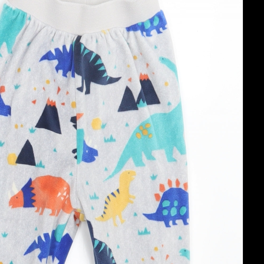 Marks and Spencer Boys Grey Geometric   Pyjama Set Size 2-3 Years