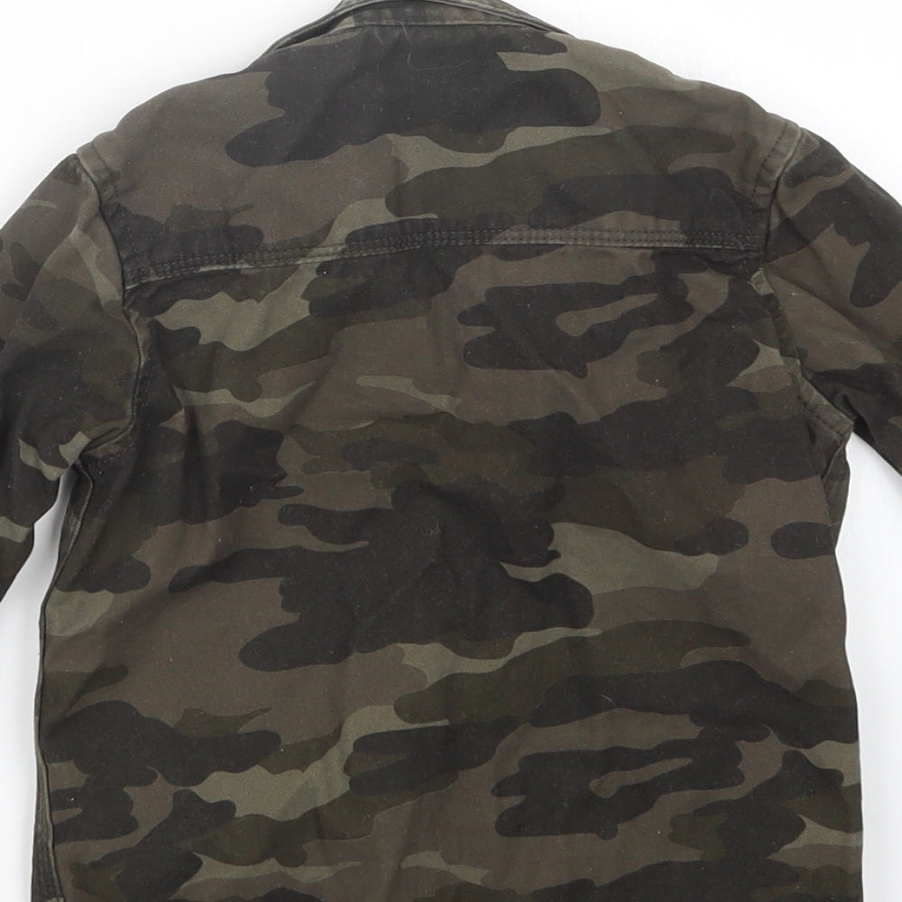 TU Boys Green Camouflage  Basic Button-Up Size 3 Years