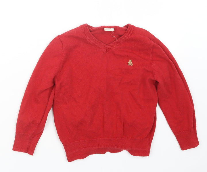 Gap Boys Red Knit Pullover Jumper Size 4 Years