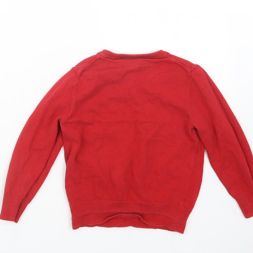 Gap Boys Red  Knit Pullover Jumper Size 4 Years