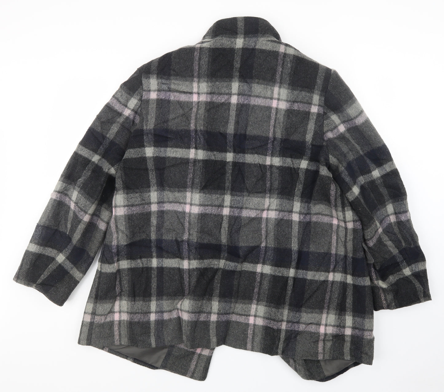 Marks and Spencer Womens Black Check  Jacket Coat Size 18