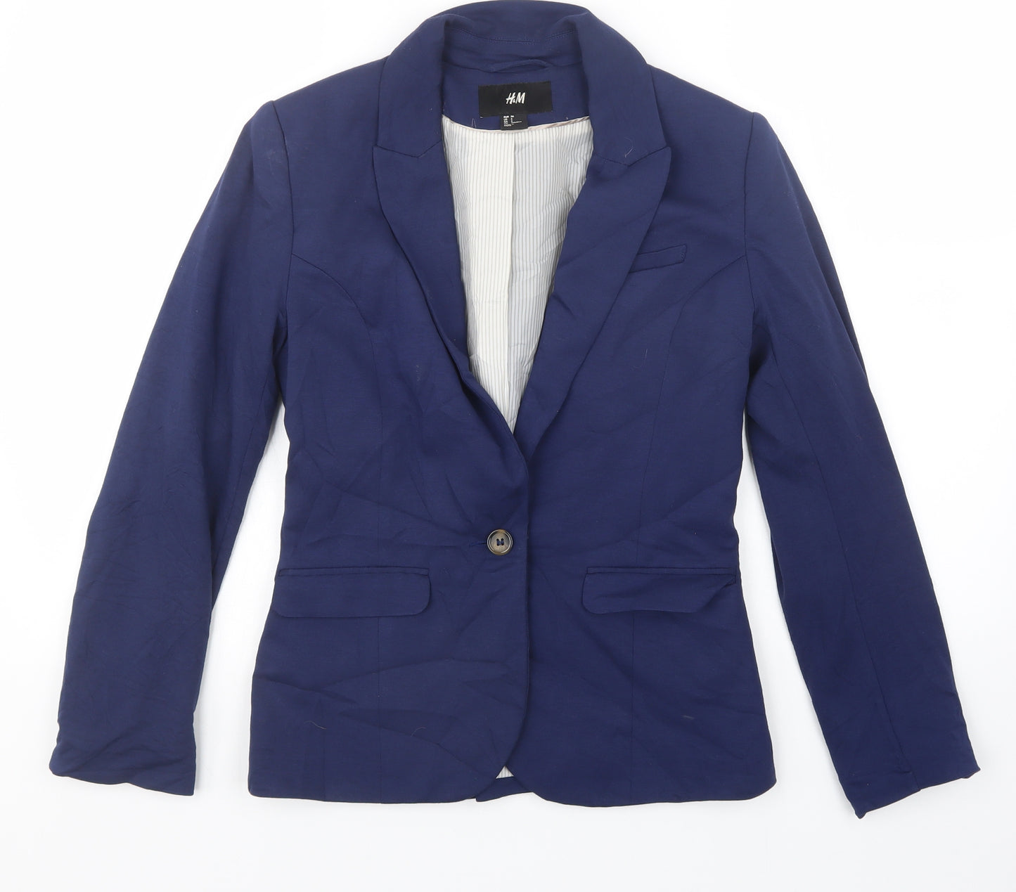 H&M Womens Blue   Jacket Blazer Size 8