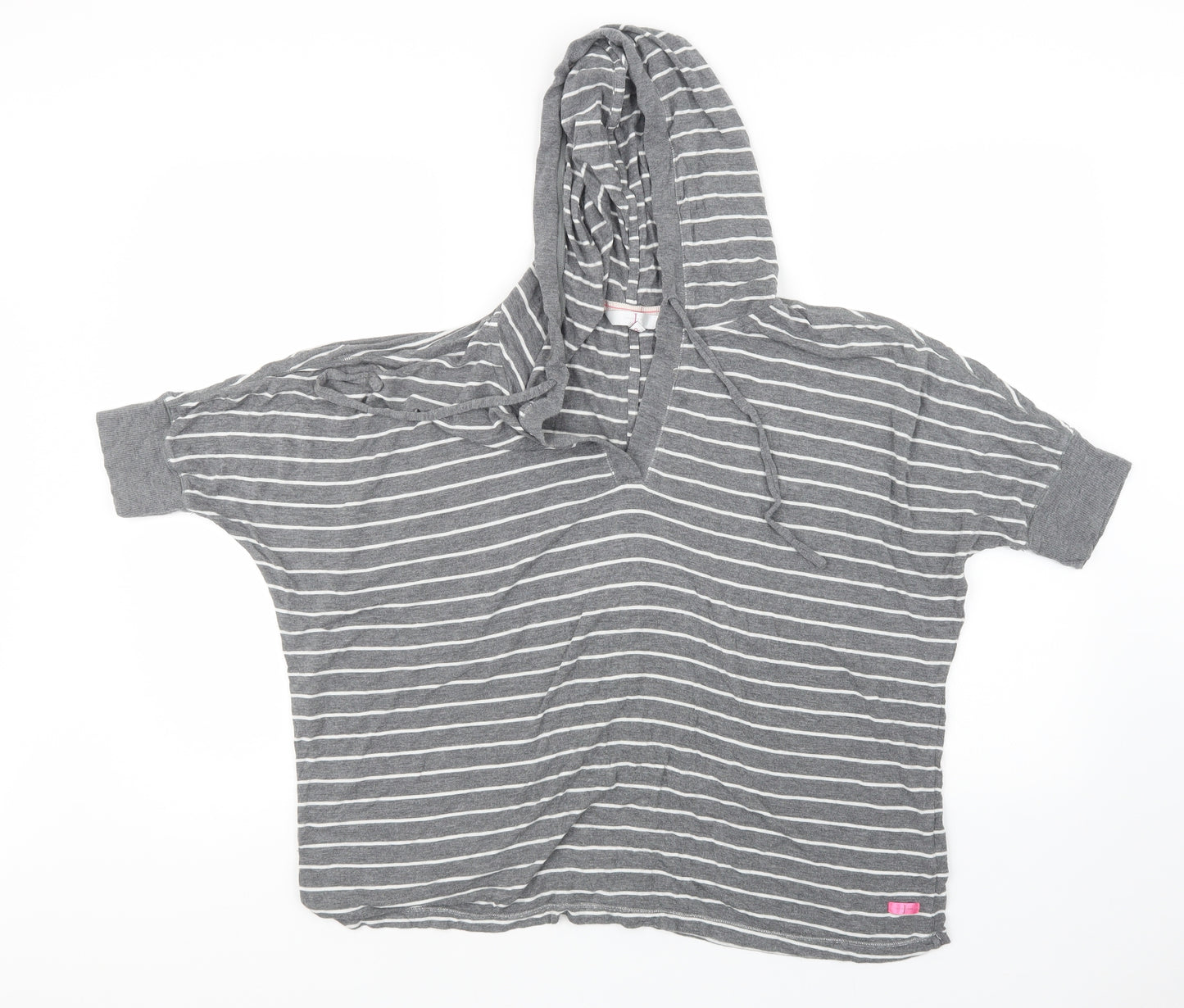 Jasper Conran Womens Grey Striped  Basic T-Shirt Size 12