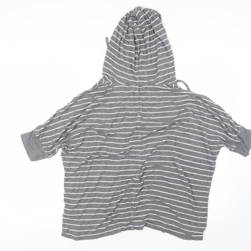 Jasper Conran Womens Grey Striped  Basic T-Shirt Size 12