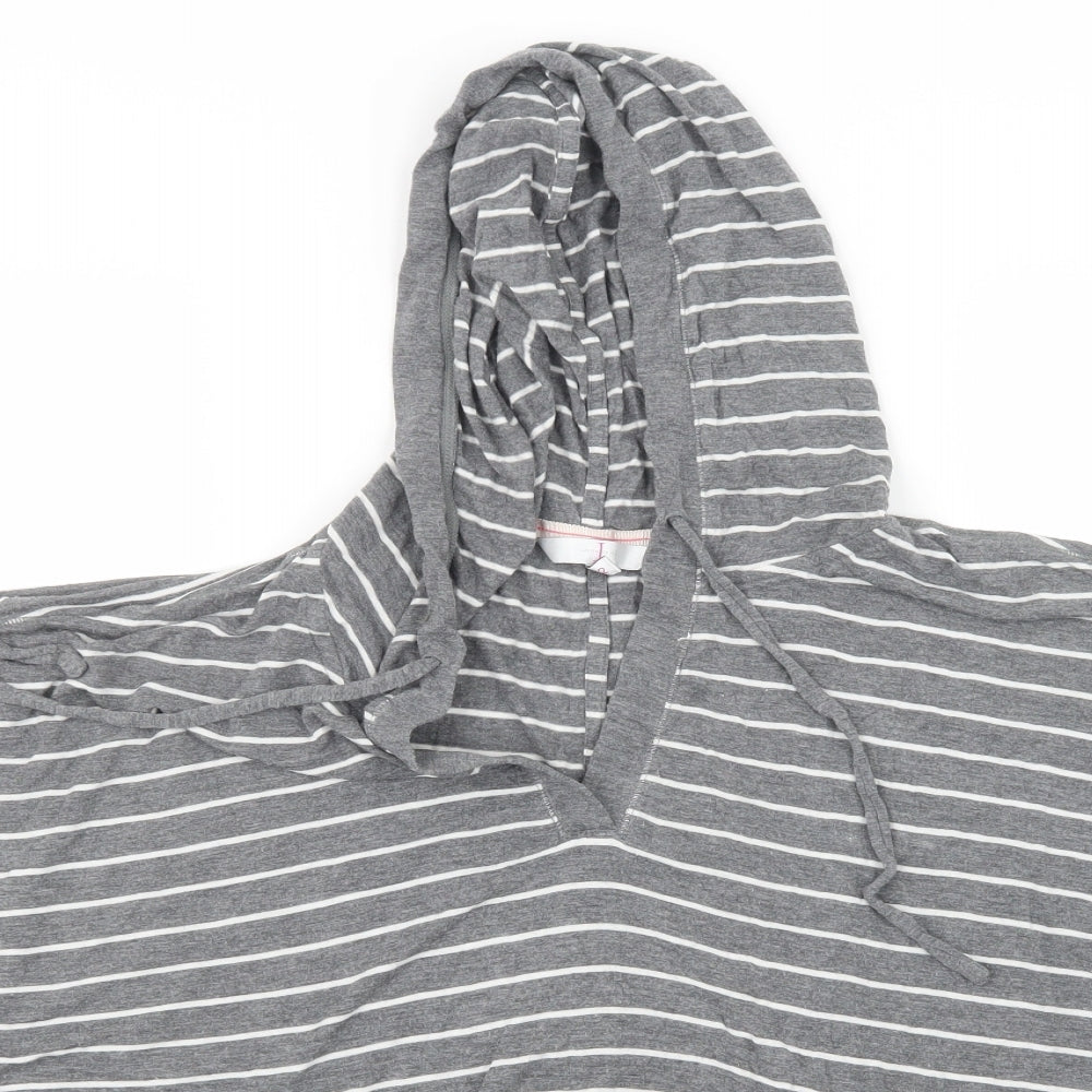Jasper Conran Womens Grey Striped  Basic T-Shirt Size 12