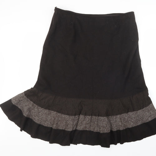 M&Co Womens Brown   A-Line Skirt Size 18