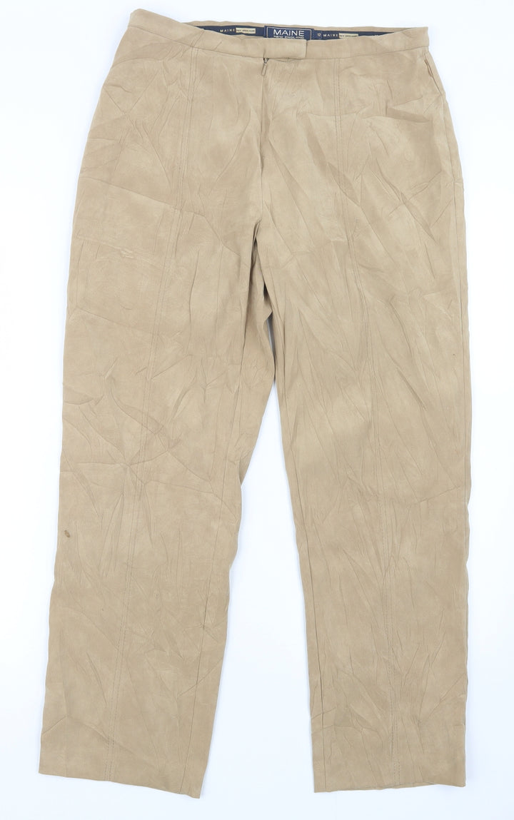 Maine Womens Beige Trousers Size 12 L27.5 in