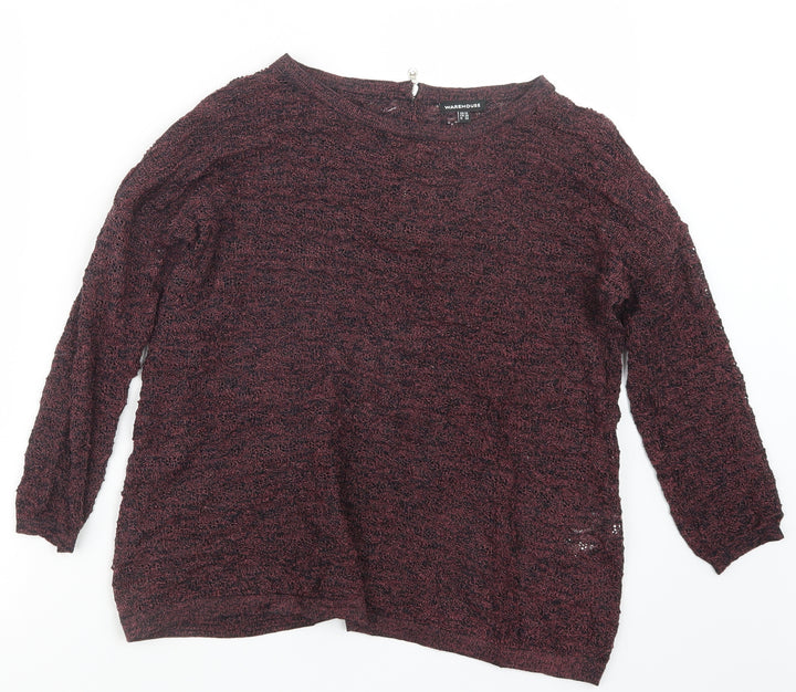 Warehouse Womens Red   Basic Blouse Size 10