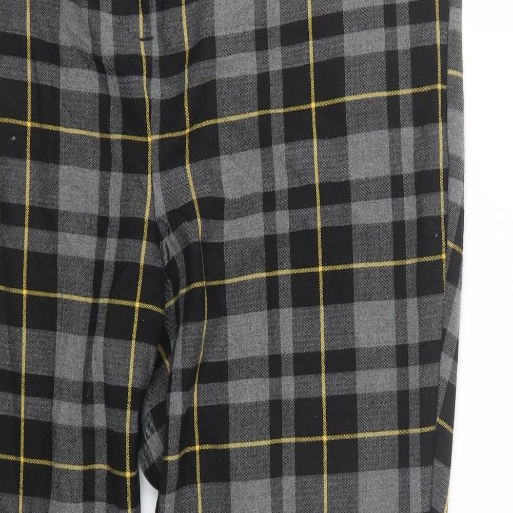 Capsule Womens Grey Check  Trousers  Size 16 L28 in