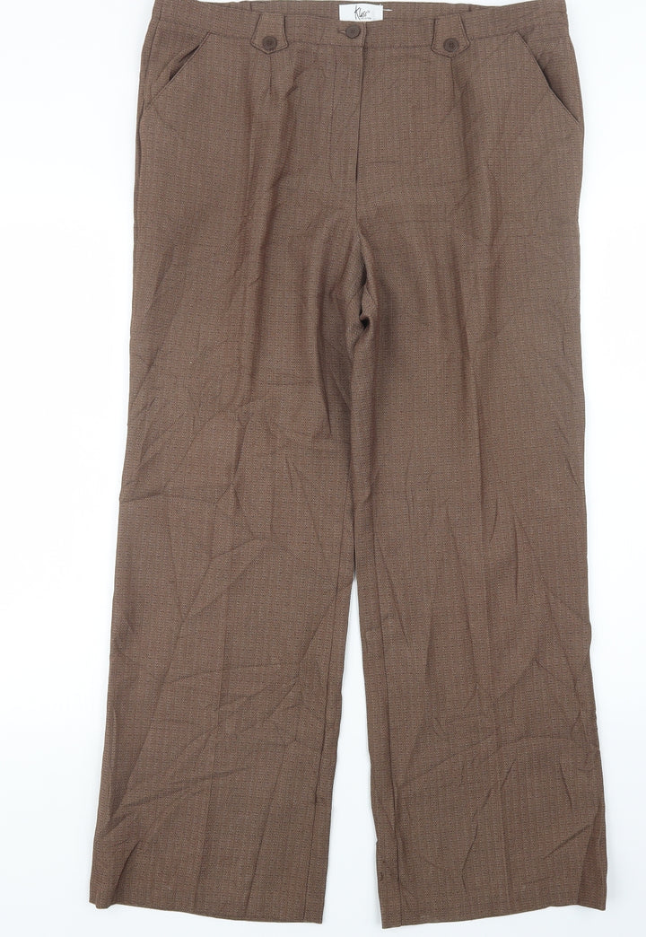 Klass Womens Brown Trousers Size 16 L29 in