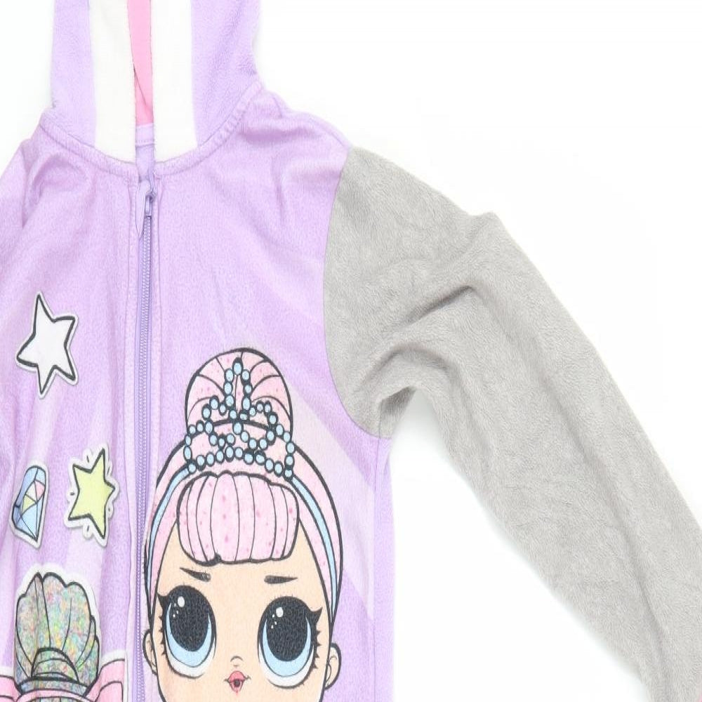 George Girls Purple Geometric  Top One Piece Size 8-9 Years
