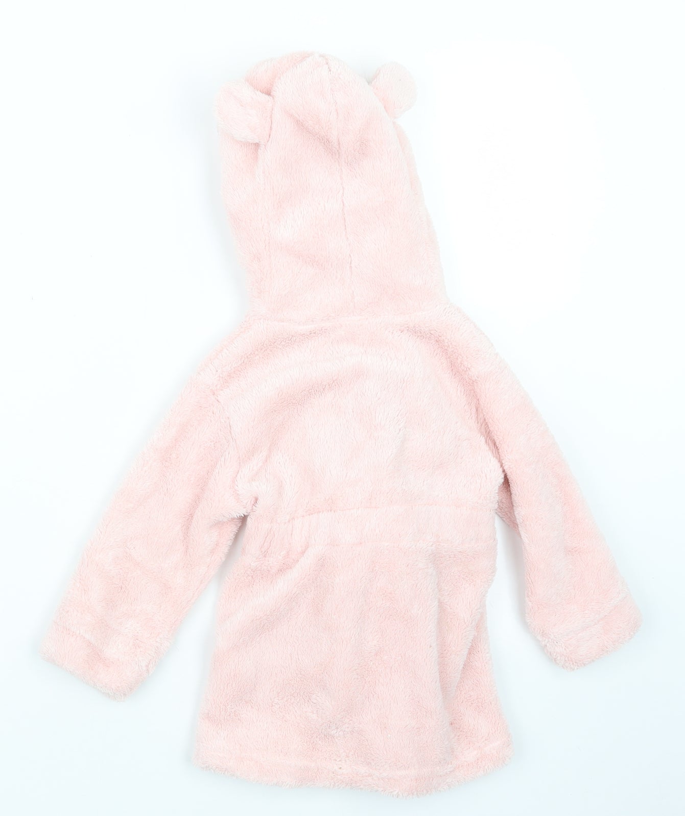 Preworn Girls Pink Gingham  Babydoll Robe Size 12-18 Months