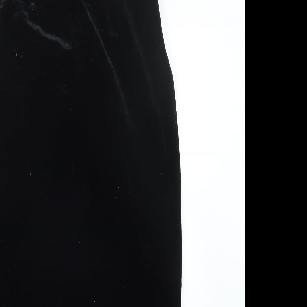 dusk Womens Black  Velvet Maxi Skirt Size 10