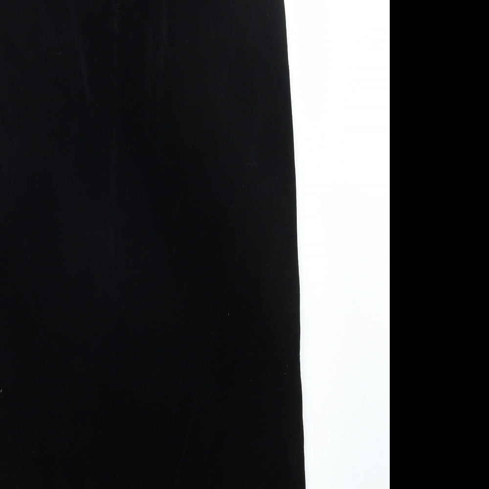 dusk Womens Black  Velvet Maxi Skirt Size 10