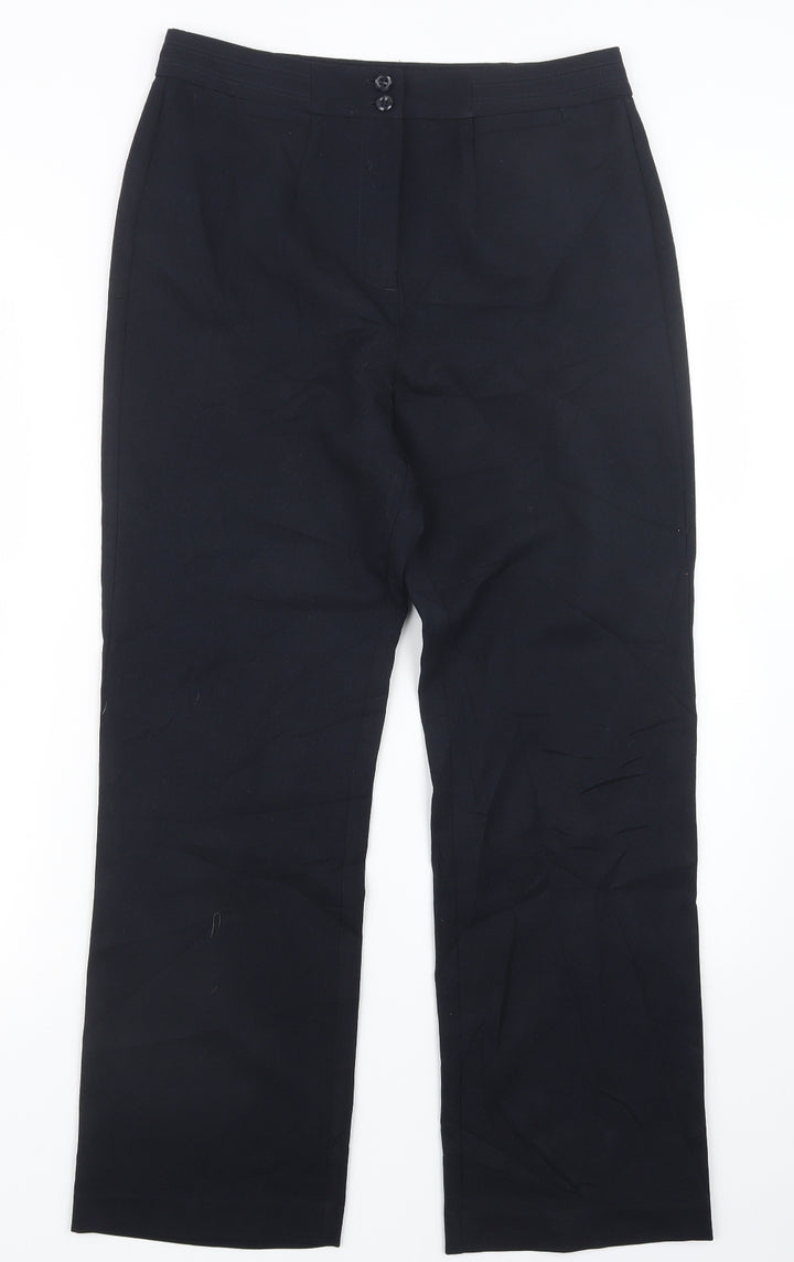 Isle Womens Blue Trousers Size 10 L27.5 in