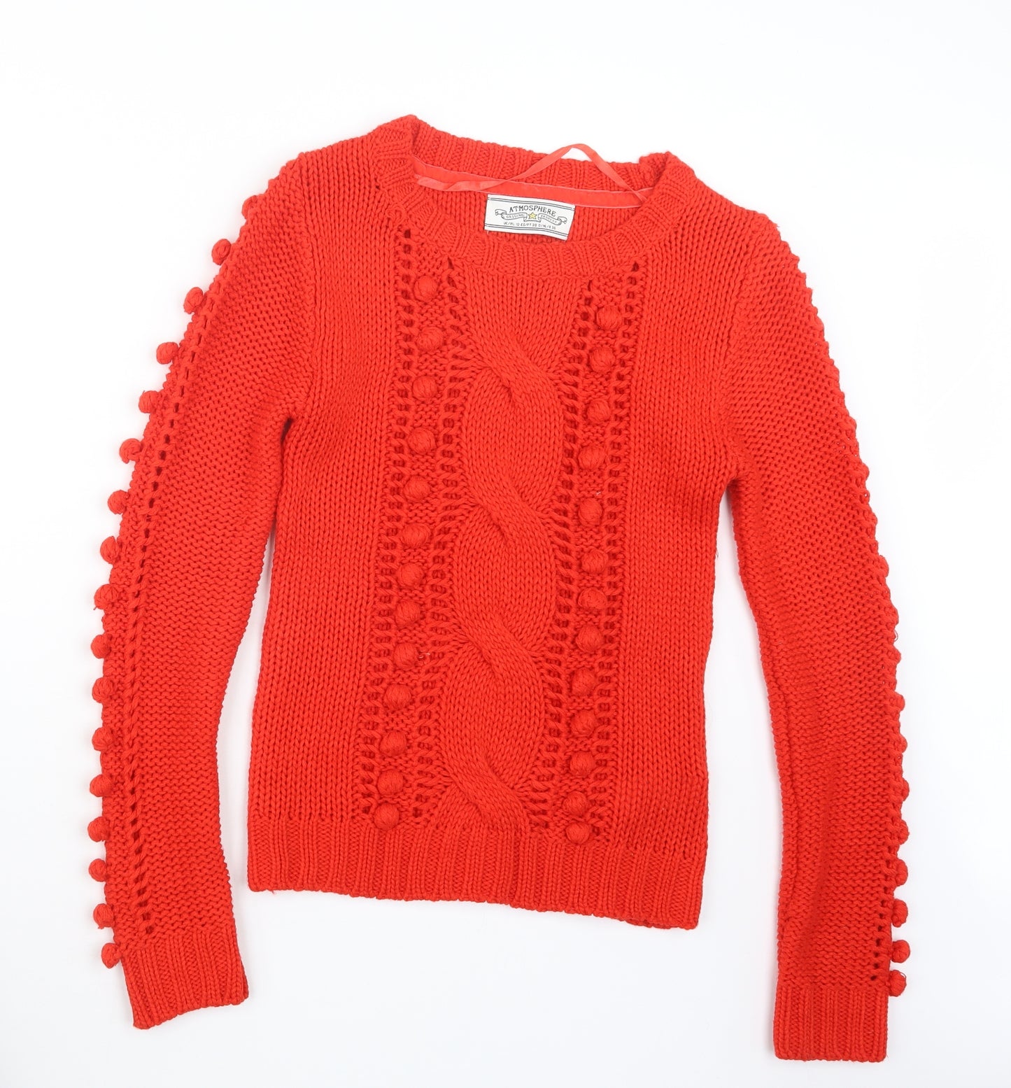 Atmosphere Womens Red  Knit Pullover Jumper Size 10