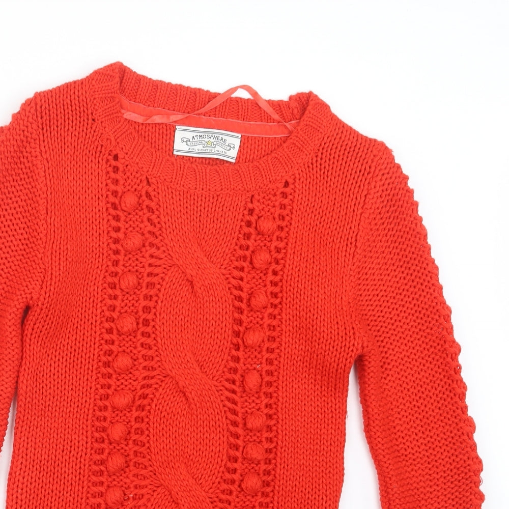 Atmosphere Womens Red  Knit Pullover Jumper Size 10