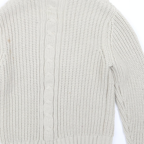 Lambretta Mens Beige  Knit Cardigan Jumper Size L