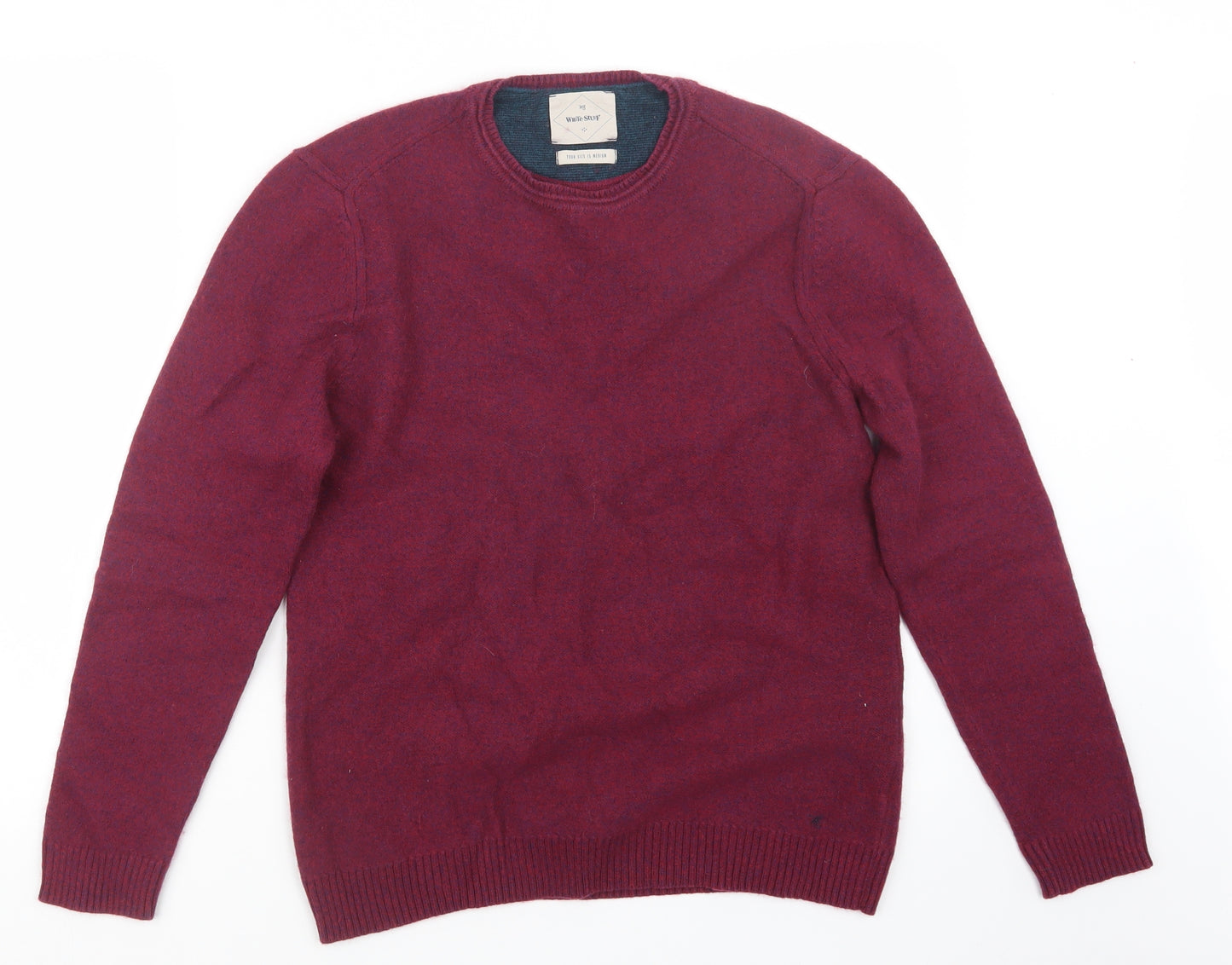 White Stuff Mens Purple  Knit Pullover Jumper Size M
