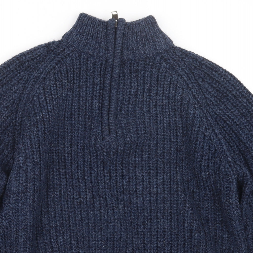 EWM Mens Blue  Knit Pullover Sweatshirt Size M