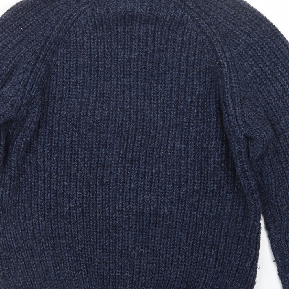 EWM Mens Blue  Knit Pullover Sweatshirt Size M