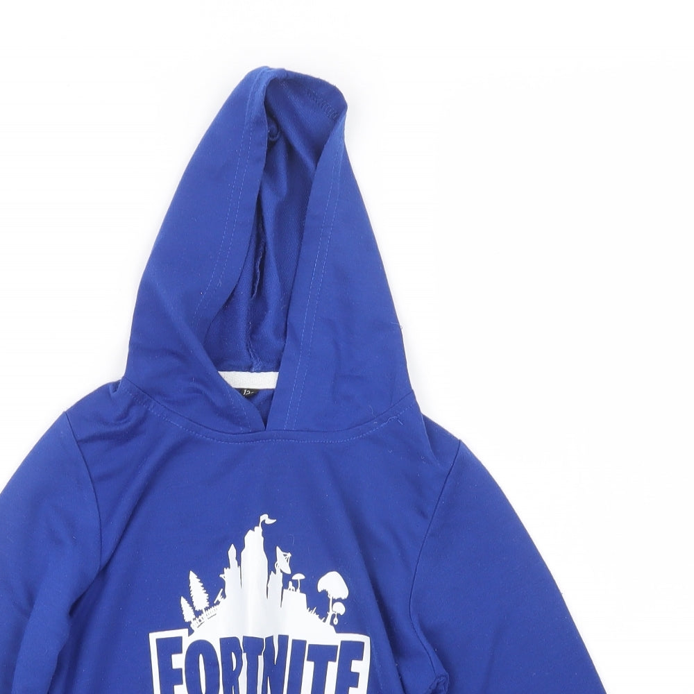 Preworn Boys Blue   Pullover Hoodie Size 6-7 Years  - Fortnite