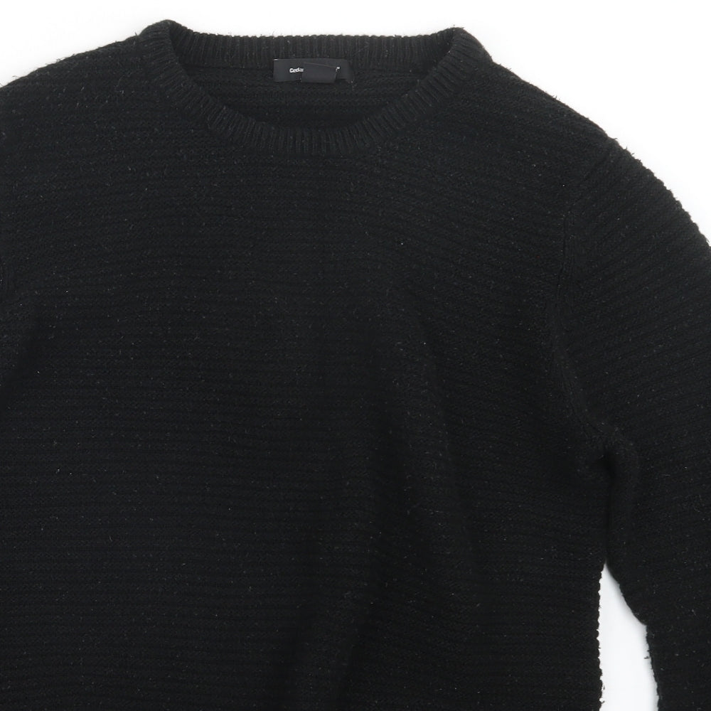 Cedar Wood State Mens Black  Knit Pullover Jumper Size XL