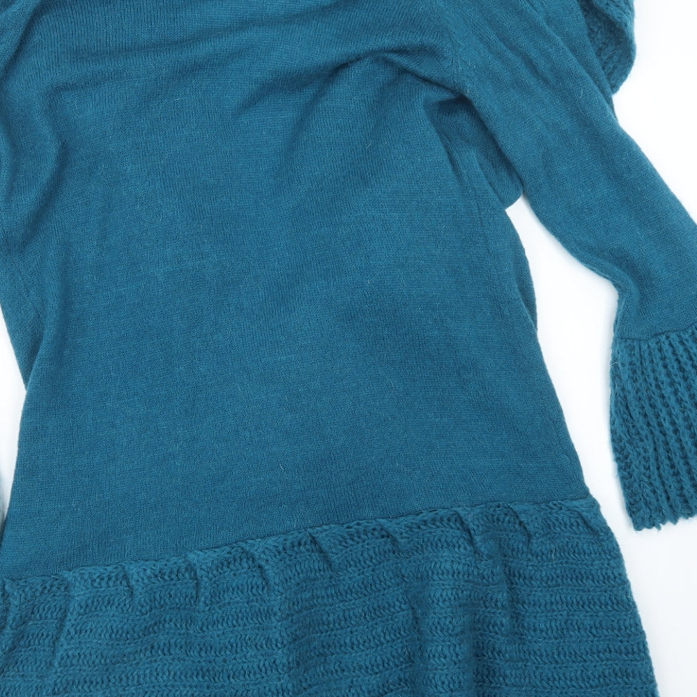 Per Una Womens Blue  Knit Cardigan Jumper Size L