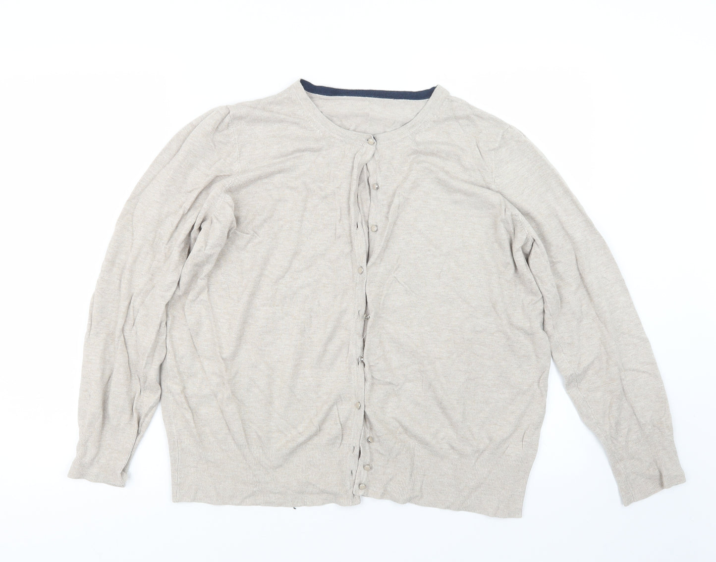 Marks and Spencer Womens Beige  Knit Cape Jumper Size 22