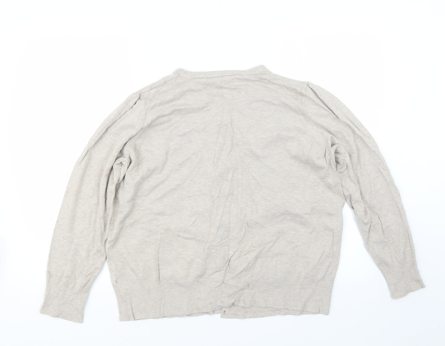 Marks and Spencer Womens Beige  Knit Cape Jumper Size 22