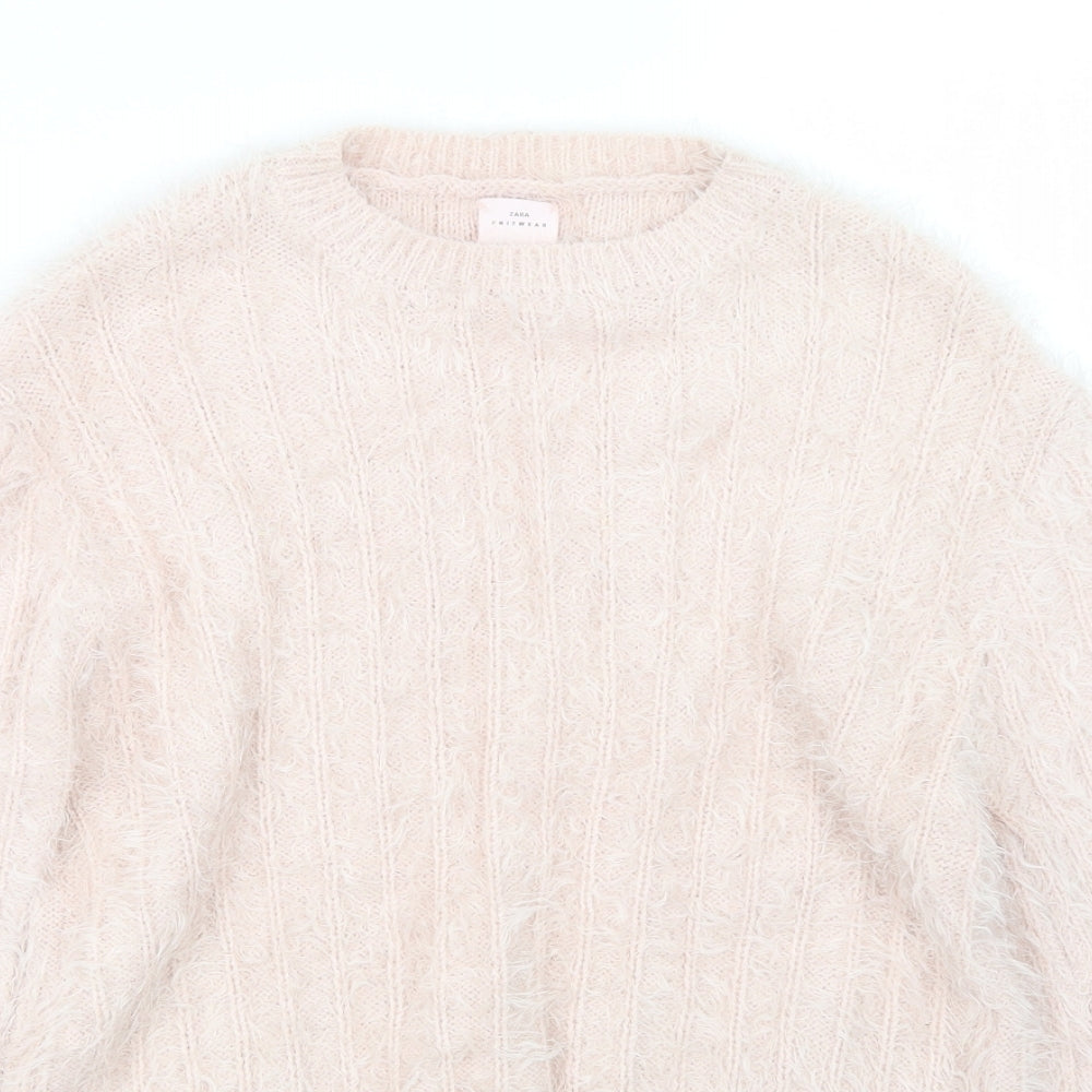 Zara Girls Pink   Pullover Jumper Size 11-12 Years