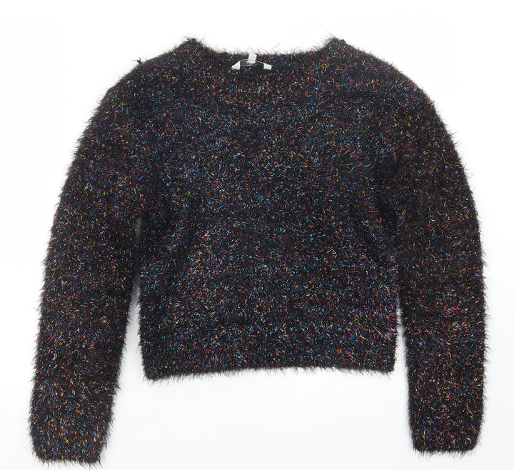 Miss E-vie Girls Black   Pullover Jumper Size 13-14 Years