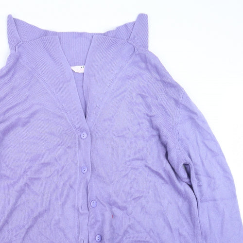 Julipa Womens Purple  Knit Cardigan Jumper Size 12