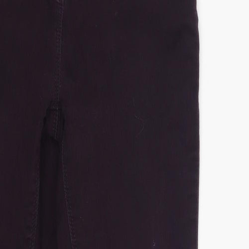 M&Co Womens Purple  Denim Skinny Jeans Size 8 L26 in