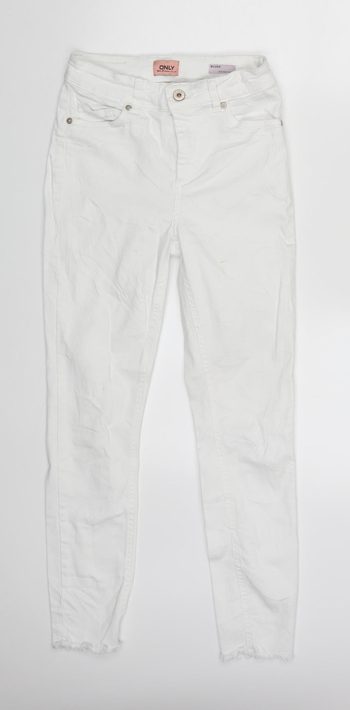 Only Womens White Denim Skinny Jeans Size 24 in L25 in