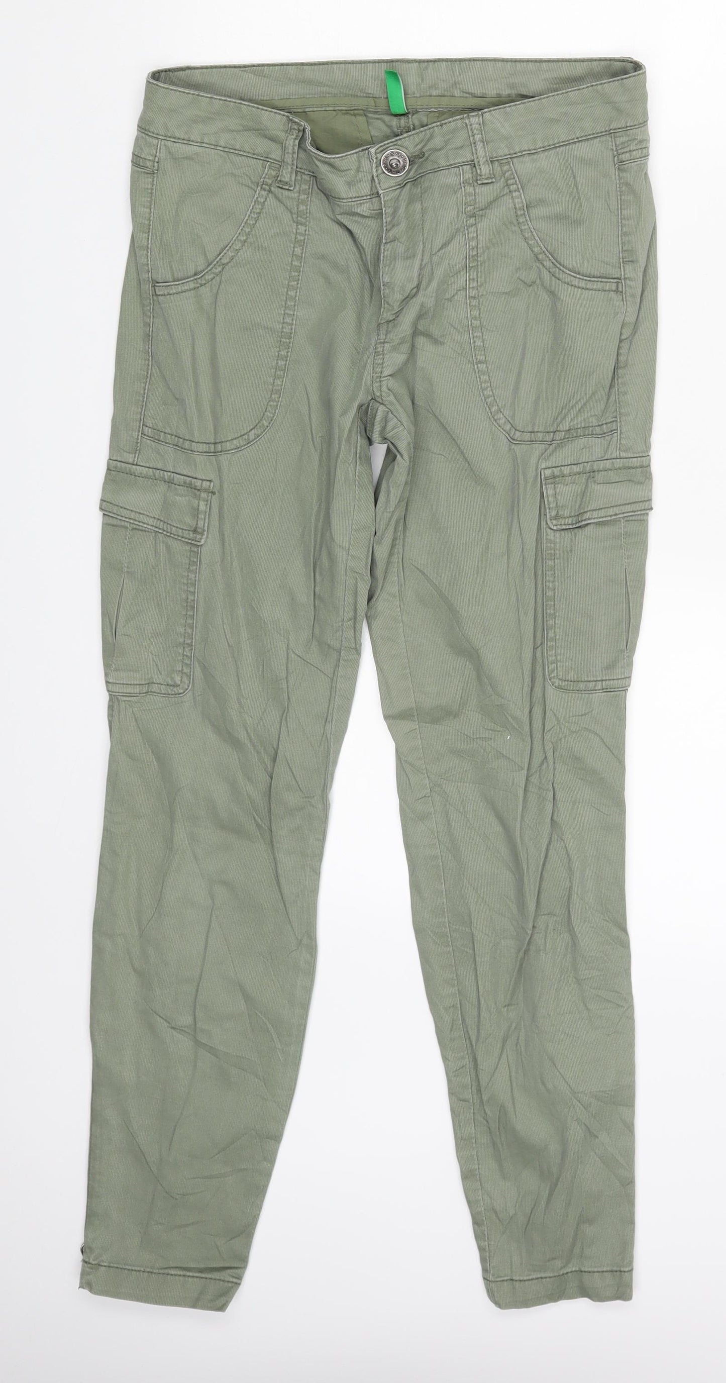 United Colors of Benetton Womens Green  Denim Skinny Jeans Size 10 L27 in