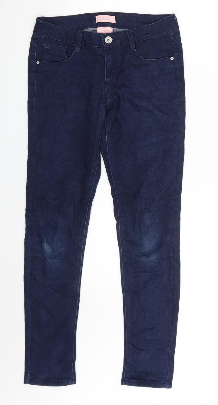 Squeeze Womens Blue Denim Skinny Jeans Size 12 L26 in