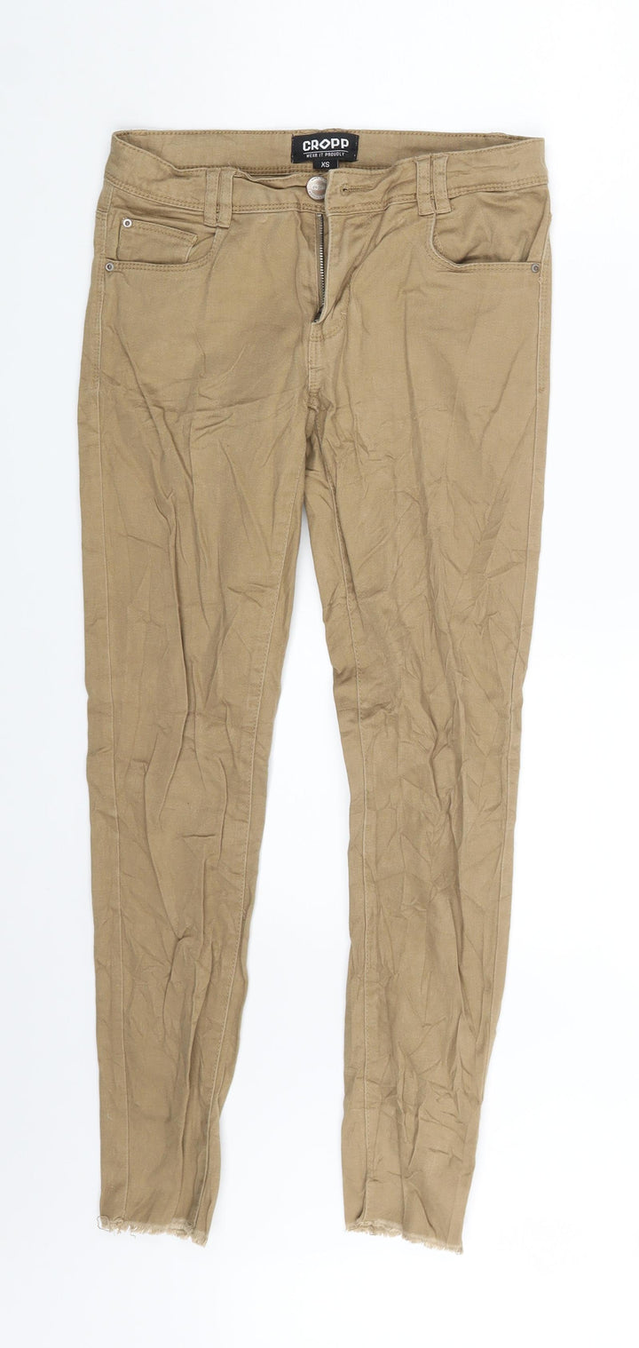 Cropp Womens Beige Denim Skinny Jeans Size XS L26 in