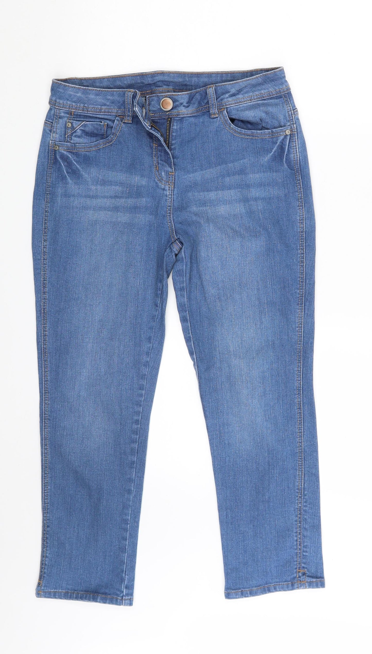 George Womens Blue  Denim Cropped Jeans Size 8 L22 in