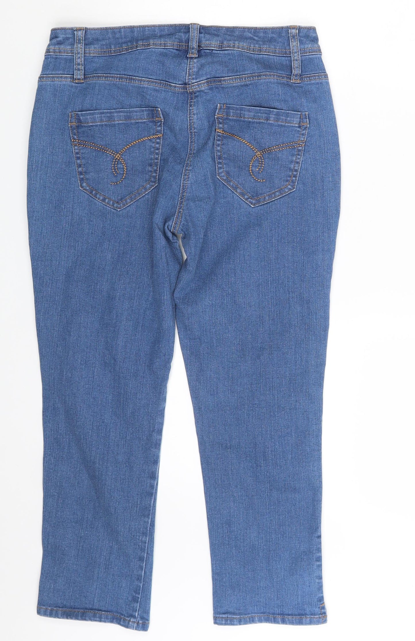 George Womens Blue  Denim Cropped Jeans Size 8 L22 in