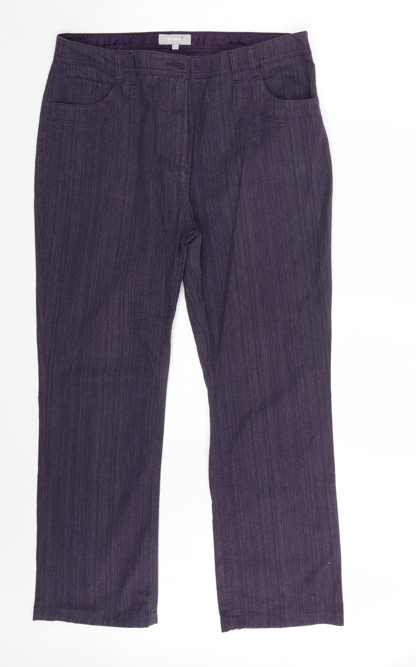 Per Una Womens Purple  Denim Bootcut Jeans Size 16 L28 in