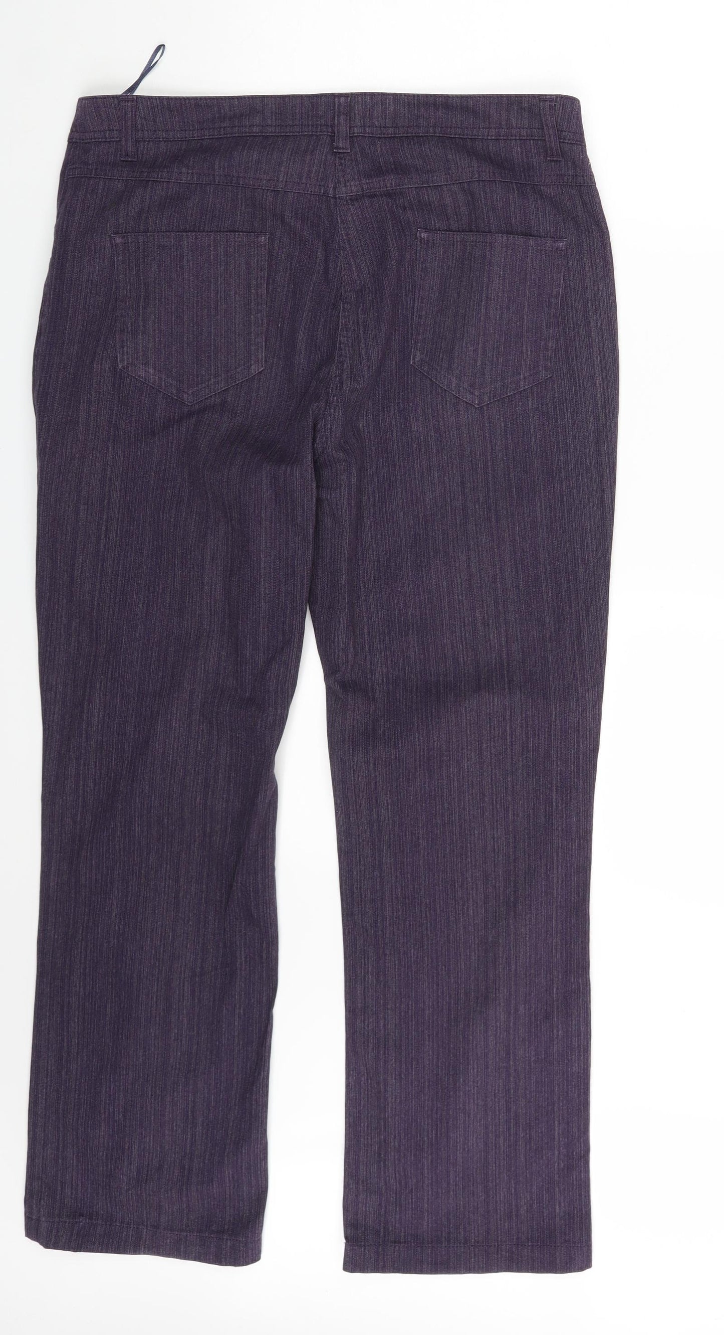 Per Una Womens Purple  Denim Bootcut Jeans Size 16 L28 in