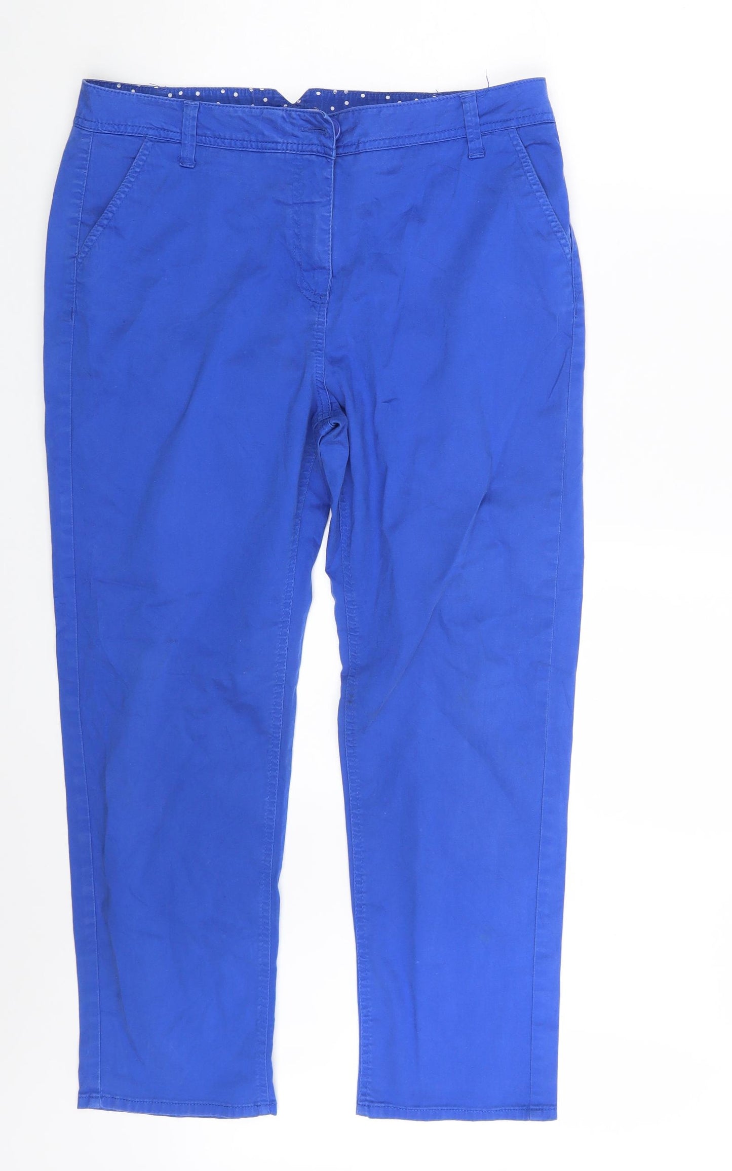 Per Una Womens Blue   Chino Trousers Size 14 L26 in