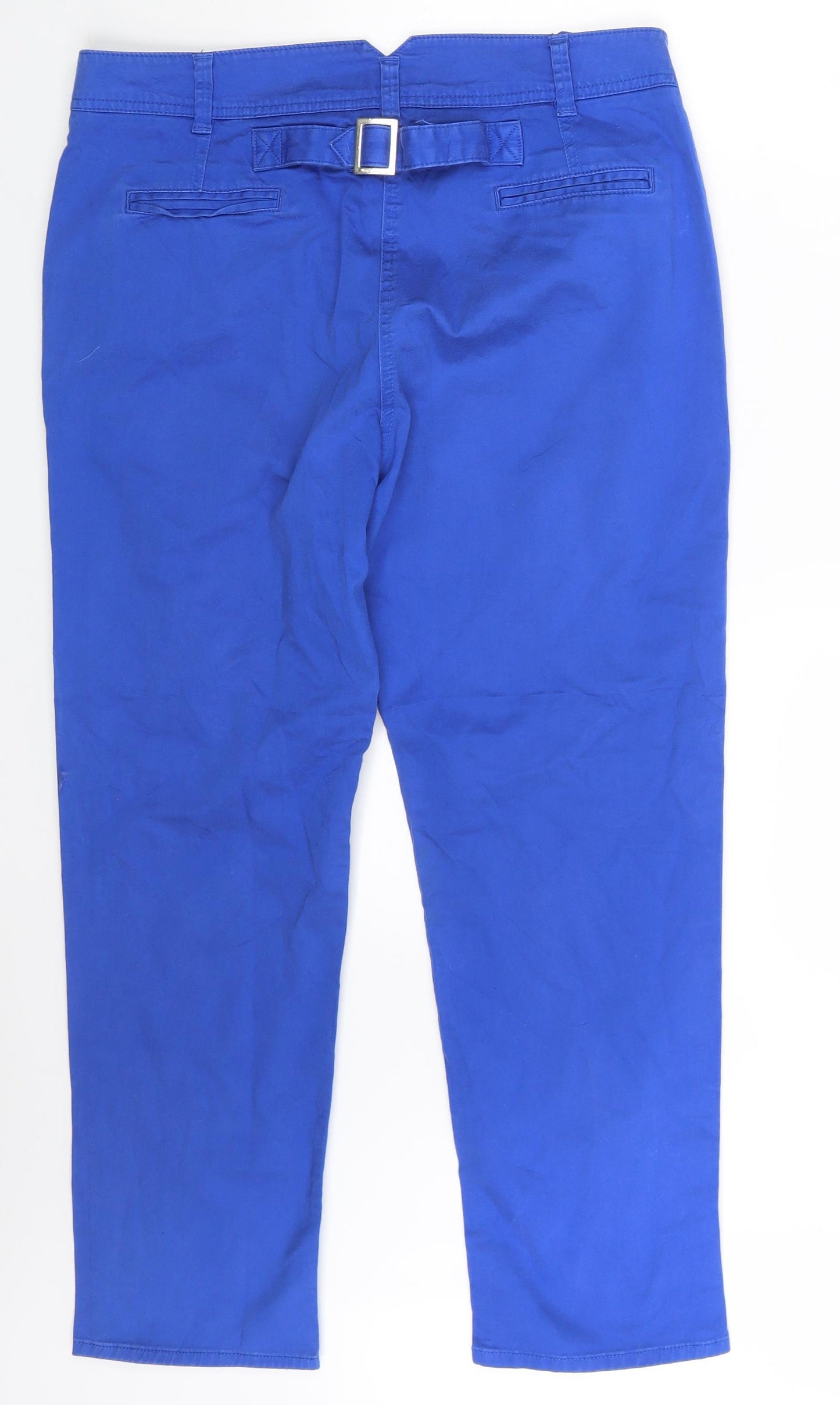 Per Una Womens Blue   Chino Trousers Size 14 L26 in