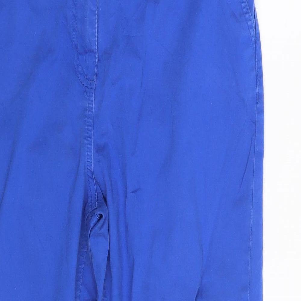 Per Una Womens Blue   Chino Trousers Size 14 L26 in