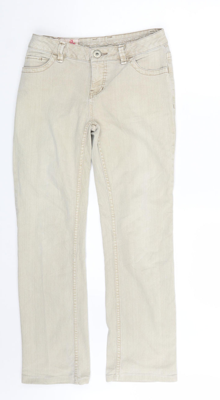 Street One Womens Beige  Denim Straight Jeans Size 32 in L28 in